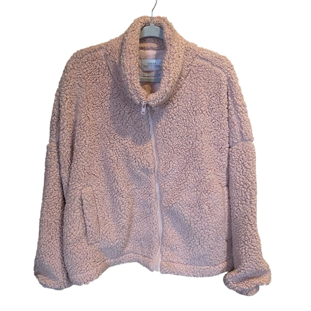 Urban Outfitters Pink Teddy Bear Sherpa Fleece Jacket XL